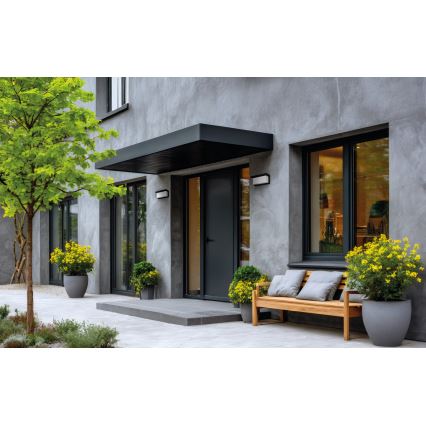 LED Außenwandleuchte LERTO LED/12W/230V IP54 schwarz