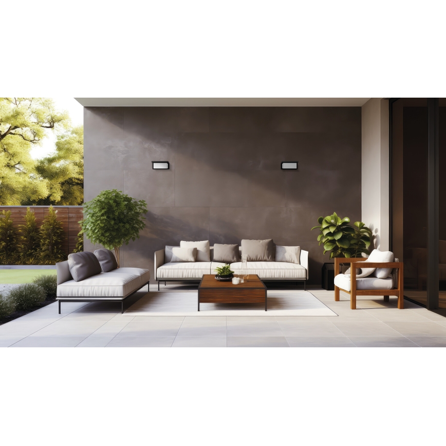 LED Außenwandleuchte LERTO LED/12W/230V IP54 schwarz