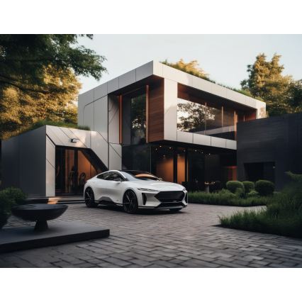 LED-Außenwandleuchte XERTO, 20 W, 230 V, 3000/4000/6500 K, IP65, schwarz