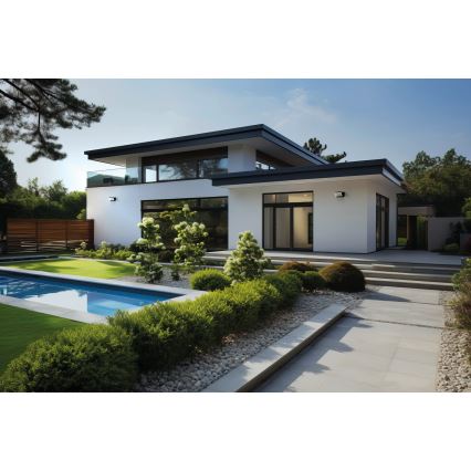 LED-Außenwandleuchte mit Bewegungs- und Dämmerungssensor XERTO LED/20W/230V 3000/4000/6500K IP44 schwarz