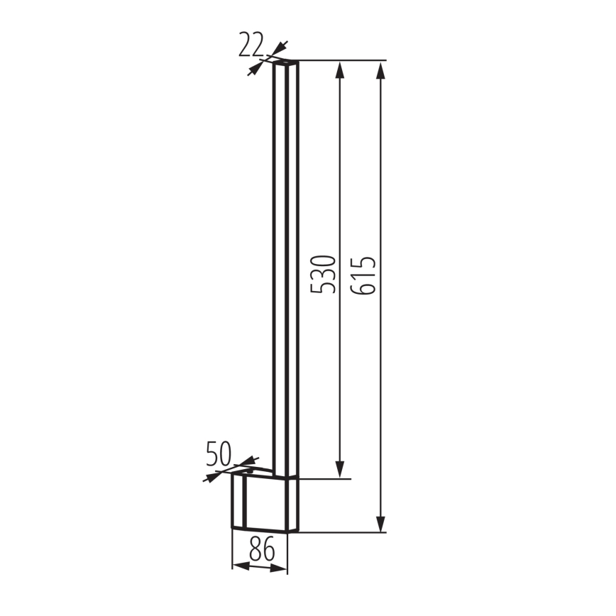LED-Außenwandleuchte YALTE LED/9W/230V 3000/4000/6500K 61,5 cm IP54 schwarz