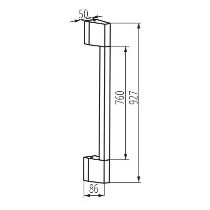 LED-Außenwandleuchte YALTE LED/8,5W/230V 3000/4000/6500K 93 cm IP54 schwarz