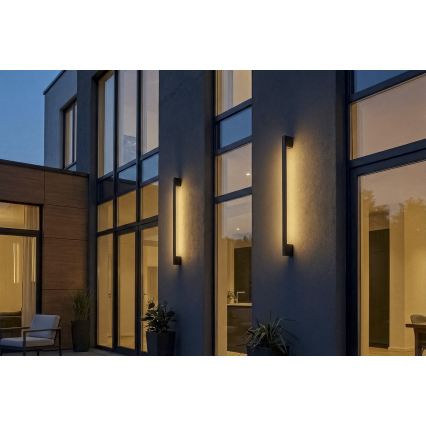 LED-Außenwandleuchte YALTE LED/12 W/230 V 3000/4000/6500 K 123 cm IP54 schwarz