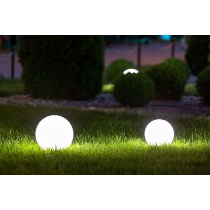 Außenleuchte STONO 1xE27/15W/230V Ø 20 cm IP65 weiß