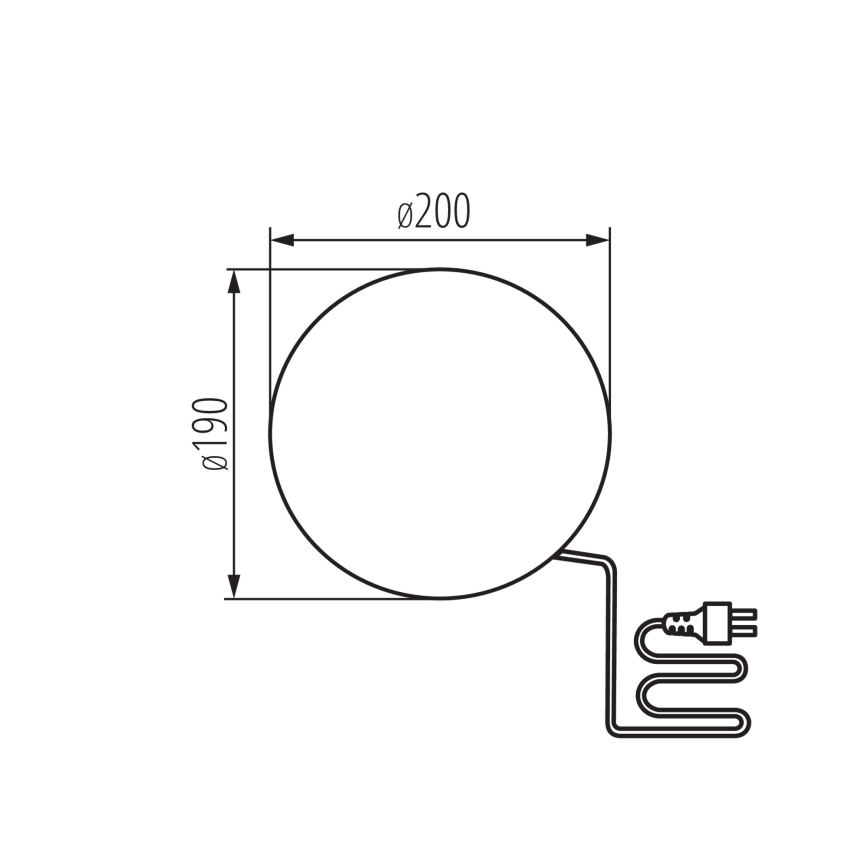 Außenleuchte STONO 1xE27/15W/230V Ø 20 cm IP65 weiß