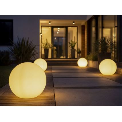 Außenleuchte STONO 1xE27/20W/230V Ø 30 cm IP65 weiß