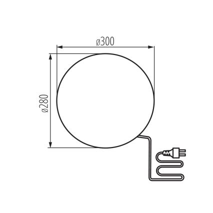 Außenleuchte STONO 1xE27/20W/230V Ø 30 cm IP65 weiß