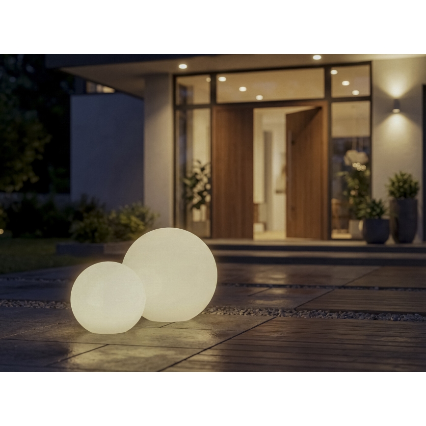 Außenleuchte STONO 1x E27/20 W/230 V Ø 50 cm IP65 weiß
