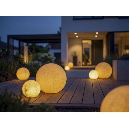 Außenleuchte STONO 1xE27/15W/230V Ø 20 cm IP65 beige
