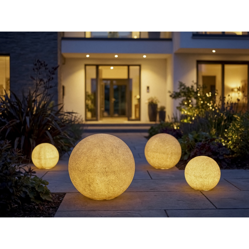 Außenlampe STONO 1xE27/20W/230V Ø 40 cm IP65 beige