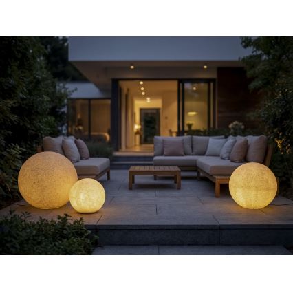 Außenlampe STONO 1xE27/20W/230V Ø 40 cm IP65 beige