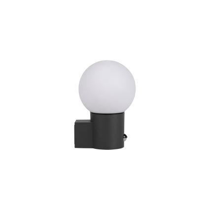 Außenwandleuchte mit Bewegungs- und Dämmerungssensor STONO 1xE27/15W/230V IP65 anthrazit