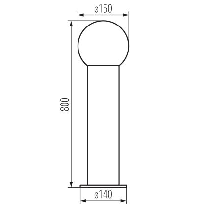 Außenleuchte STONO 1xE27/15W/230V 80 cm IP65 Anthrazit