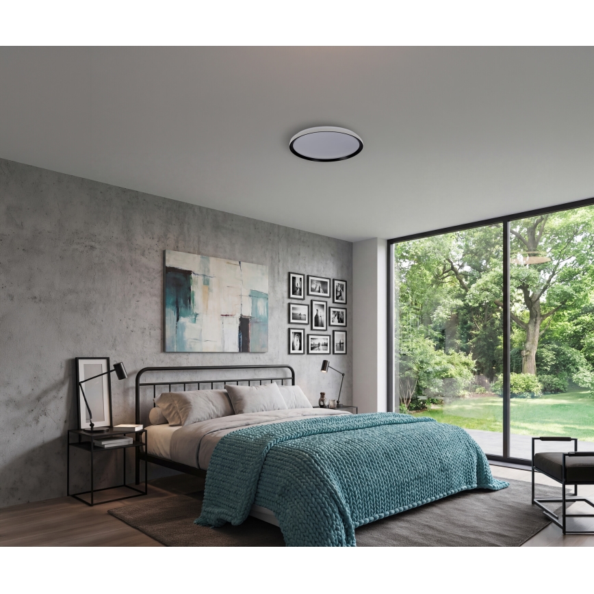 Dimmbare LED-Deckenleuchte LIXAN LED/47W/230V 3000-6500K Ø 38,6 cm Weiß/Schwarz + Fernbedienung