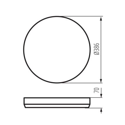 Dimmbare LED-Deckenleuchte LIXAN LED/47W/230V 3000-6500K Ø 38,6 cm Weiß/Schwarz + Fernbedienung