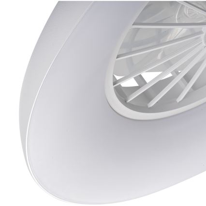 LED RGBW dimmbare Deckenleuchte mit Ventilator PLAVE PAN LED/24W/230V 3000-6500K Ø 48,5 cm weiß + Fernbedienung