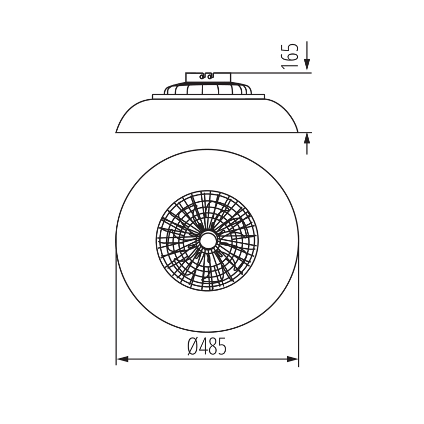 LED RGBW dimmbare Deckenleuchte mit Ventilator PLAVE PAN LED/24W/230V 3000-6500K Ø 48,5 cm weiß + Fernbedienung