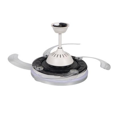LED-dimmbare Deckenleuchte mit Ventilator PLAVE LED/36W/230V 3000-6500K silber/weiß + Fernbedienung