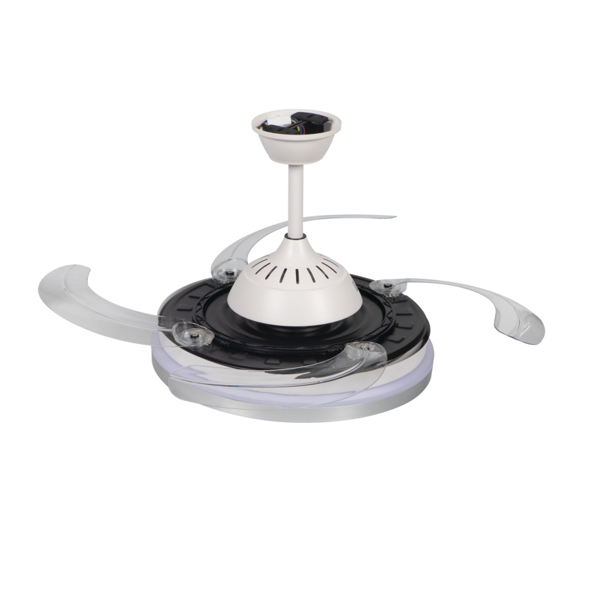 LED-dimmbare Deckenleuchte mit Ventilator PLAVE LED/36W/230V 3000-6500K silber/weiß + Fernbedienung