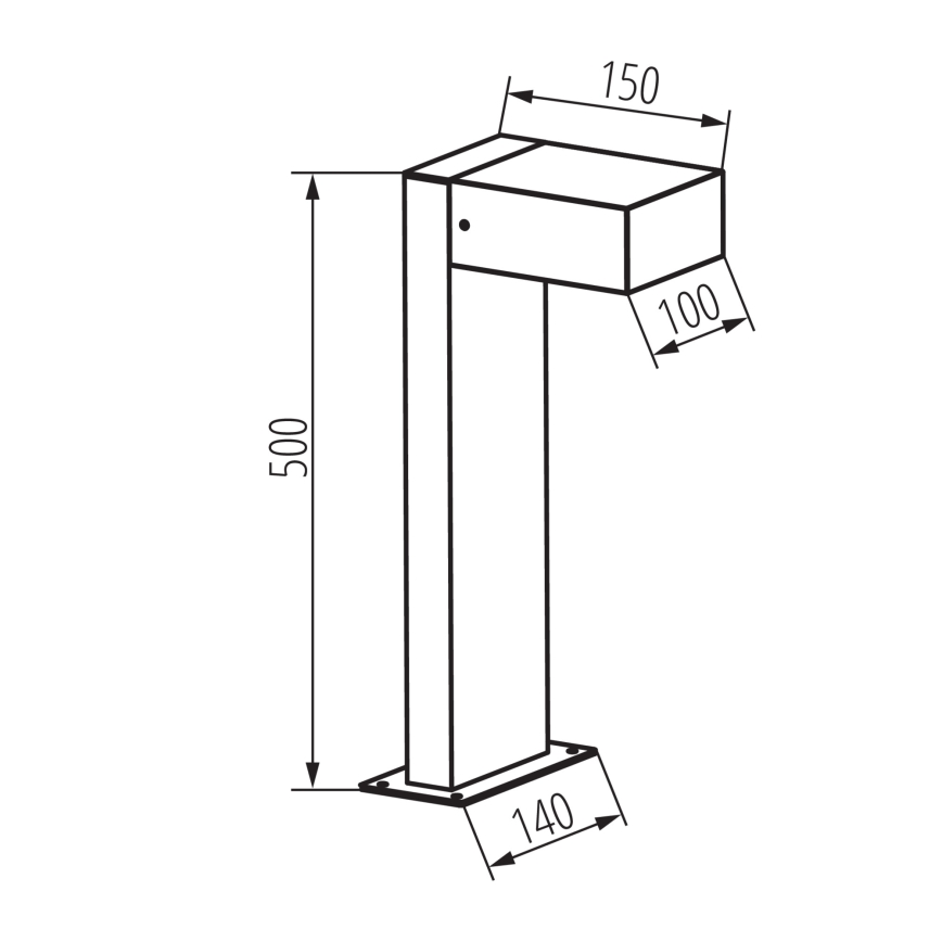 Außenleuchte LEGINO 1xGX53/11W/230V 50 cm IP65 Anthrazit