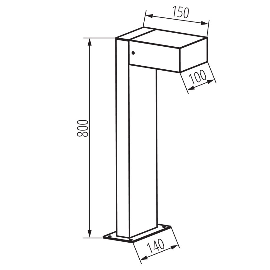 Außenleuchte LEGINO 1xGX53/11W/230V 80 cm IP65 anthrazit