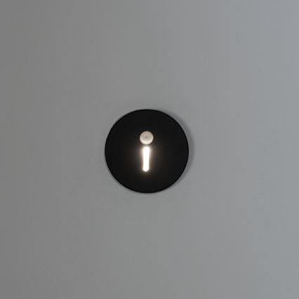LED-Treppenleuchte mit Bewegungs- und Dämmerungssensor MAGNIK LED/1,7W/230V 2700/3300/3900/4600/5700K schwarz rund