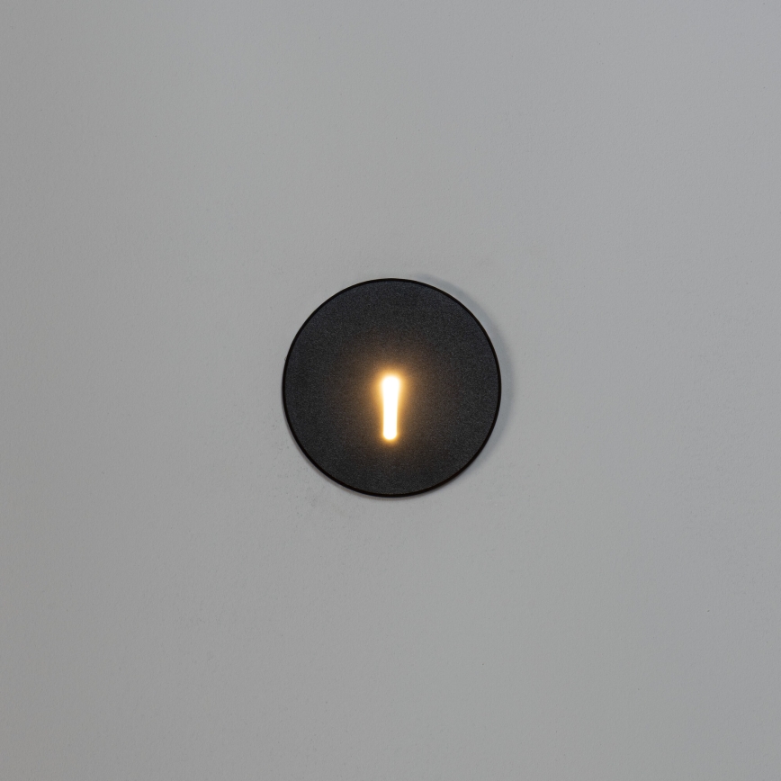 LED-Treppenleuchte MAGNIK LED/1,7W/230V 2700/3300/3900/4600/5700K schwarz rund