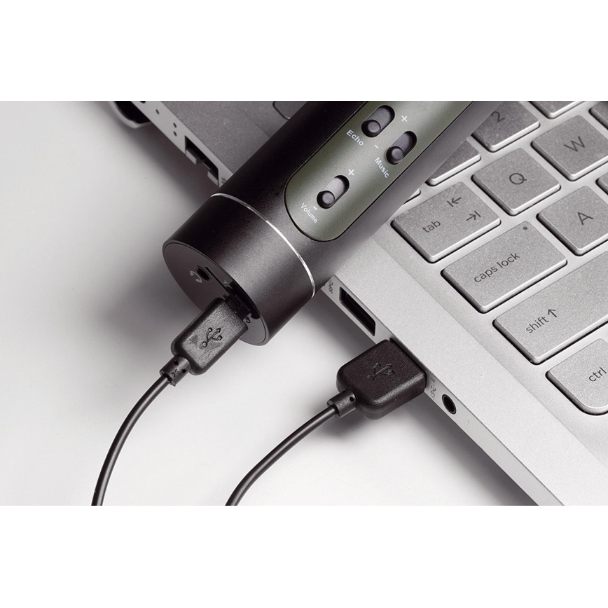 Karaoke-Mikrofon 6W/5V 1500 mAh Bluetooth, schwarz