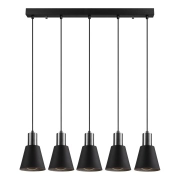 KEM Hängeleuchte 5xE27/40W/230V schwarz