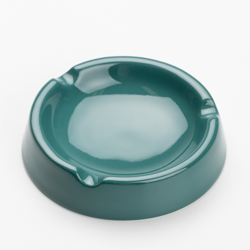 Keramik-Aschenbecher 13 cm türkisfarben