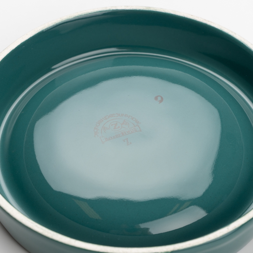 Keramik-Aschenbecher 13 cm türkisfarben