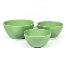 Keramik-Set 3x Schüsseln Bára grün