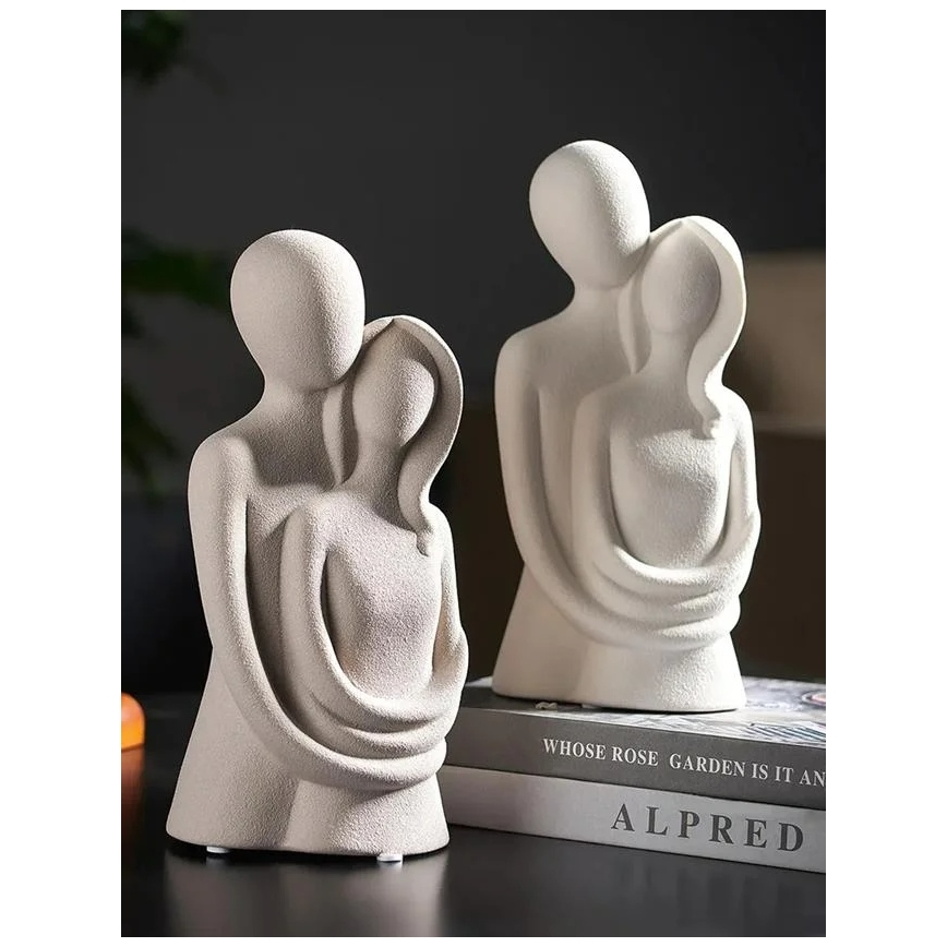 Keramik-Tischdekoration 21x8,5x10 cm weiß