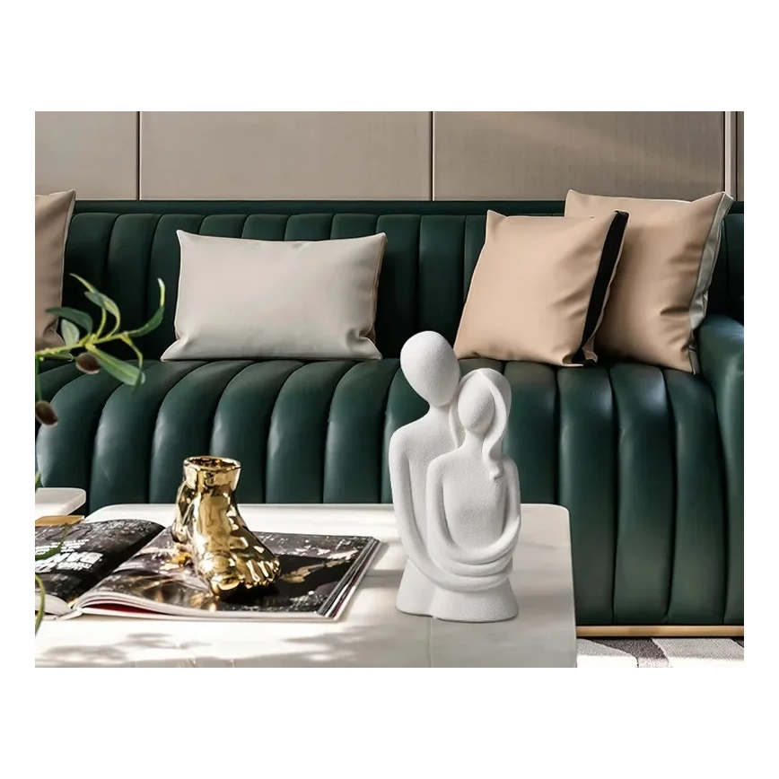 Keramik-Tischdekoration 21x8,5x10 cm weiß