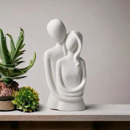 Keramik-Tischdekoration 21x8,5x10 cm weiß