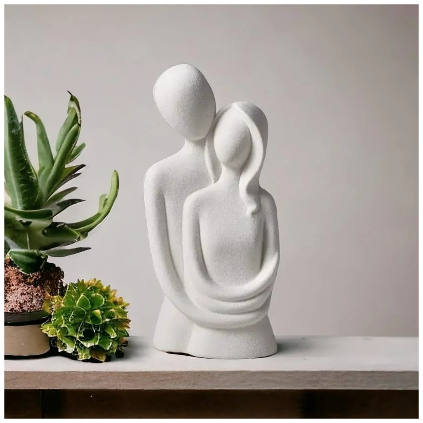 Keramik-Tischdekoration 21x8,5x10 cm weiß