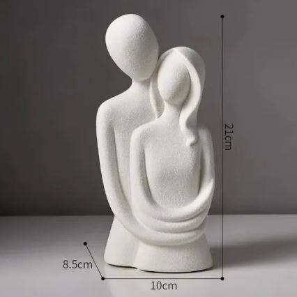 Keramik-Tischdekoration 21x8,5x10 cm weiß