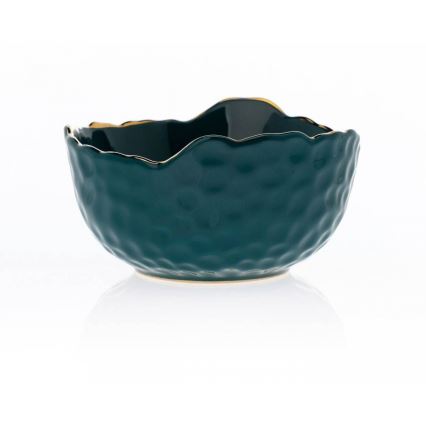 Keramikschale TIGELLA 13 cm grün/gold