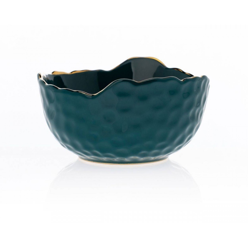 Keramikschale TIGELLA 13 cm grün/gold