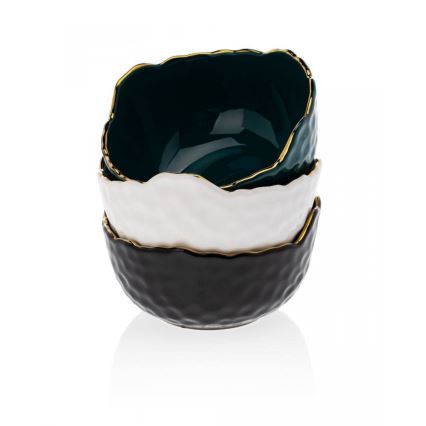 Keramikschale TIGELLA 13 cm grün/gold