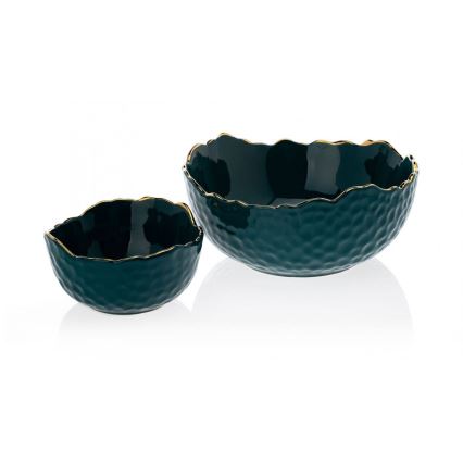 Keramikschale TIGELLA 13 cm grün/gold