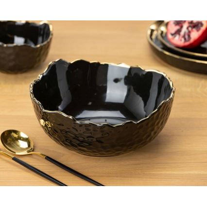 Keramikschale TIGELLA 20 cm schwarz/golden
