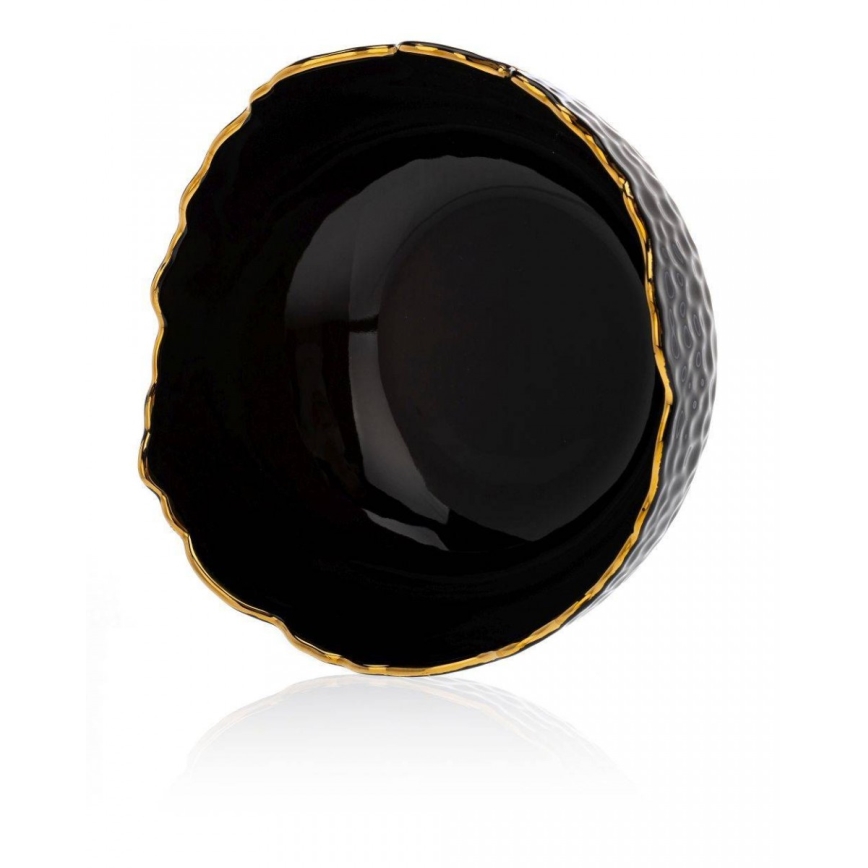 Keramikschale TIGELLA 20 cm schwarz/golden