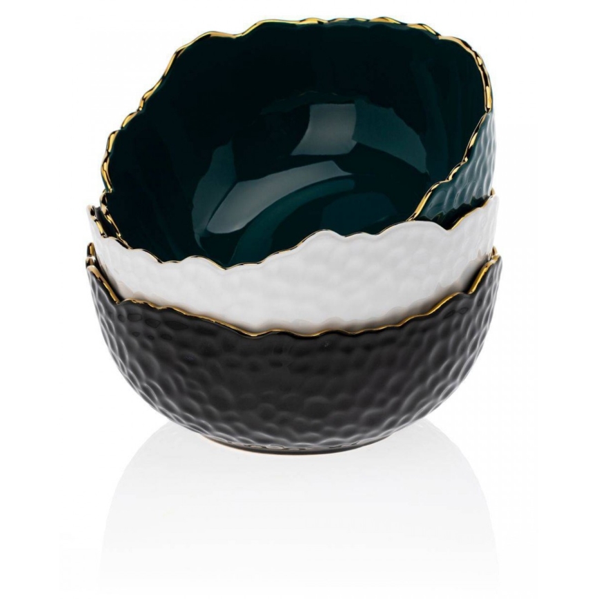 Keramikschale TIGELLA 20 cm schwarz/golden