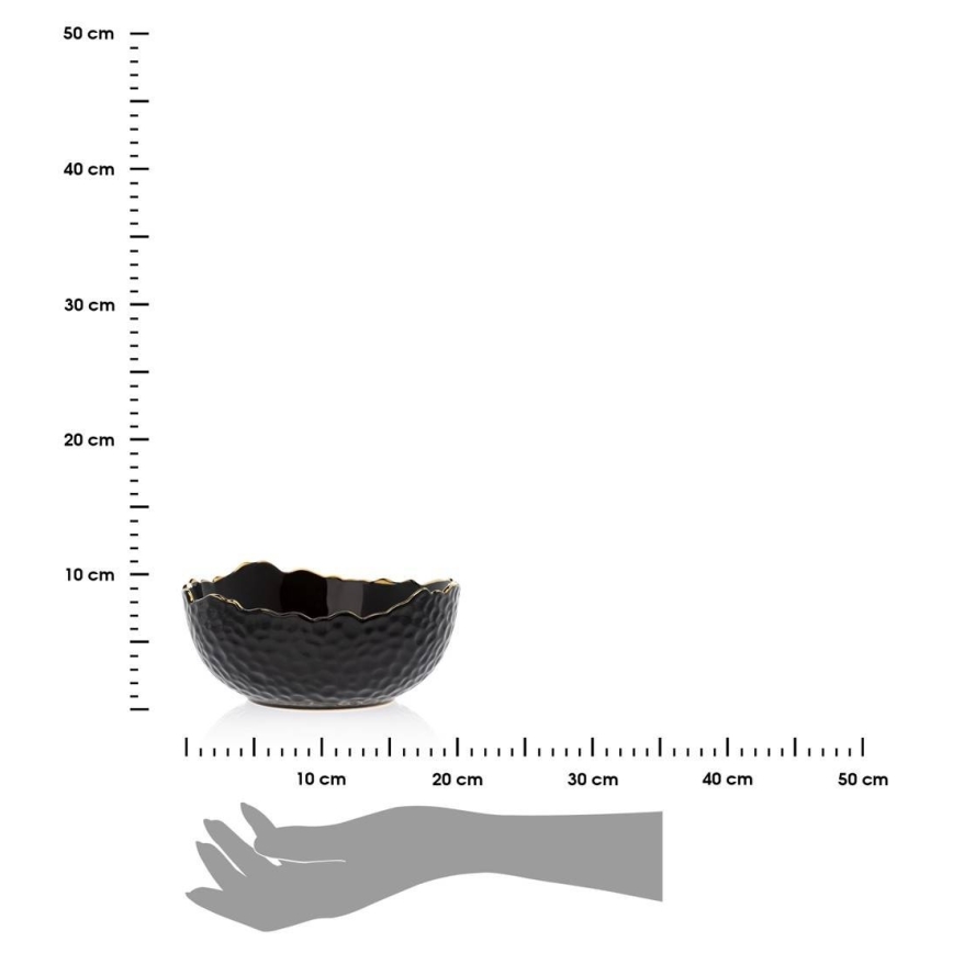 Keramikschale TIGELLA 20 cm schwarz/golden