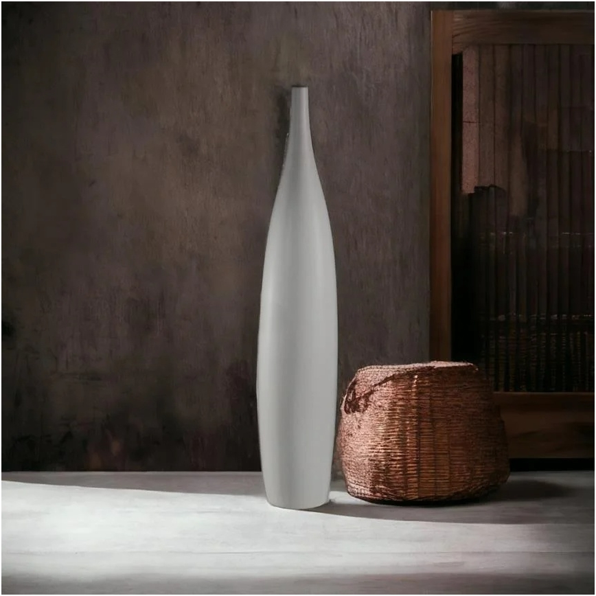 Keramikvase 70 cm weiß