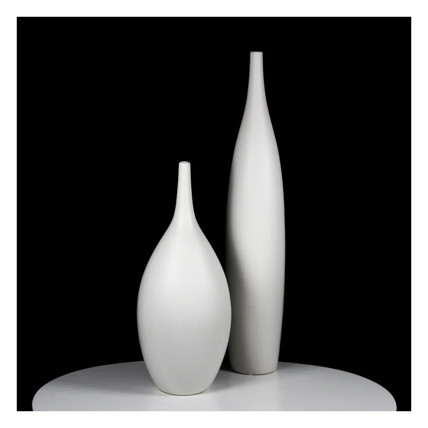 Keramikvase 70 cm weiß