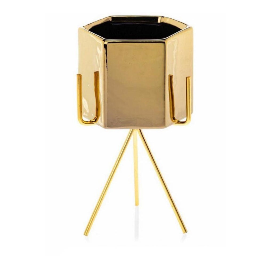 Keramischer Blumentopf SASHI 20x11 cm gold