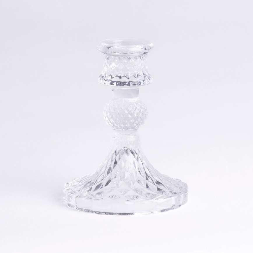 Kerzenhalter 10,5 cm transparent