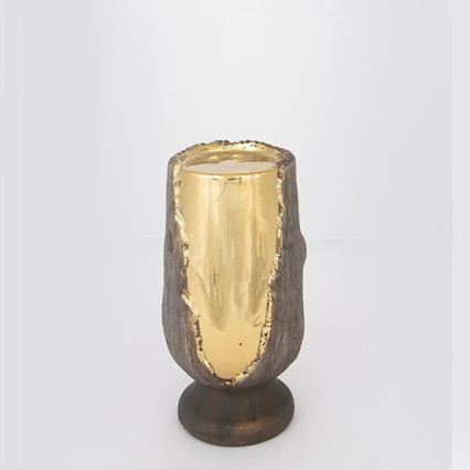 Kerzenhalter 20x10 cm gold/braun